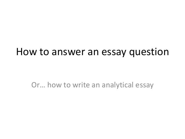 An essay question