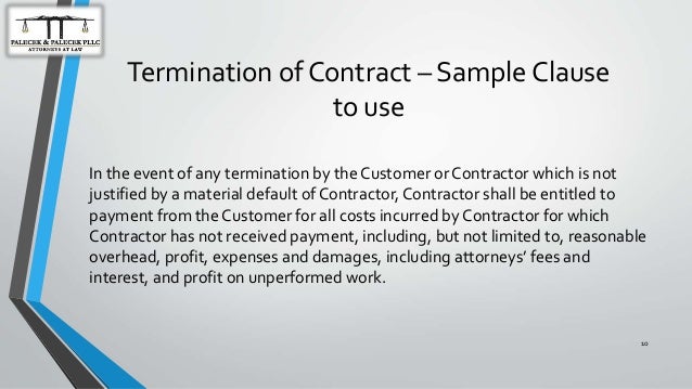 Termination for Convenience Sample Clauses