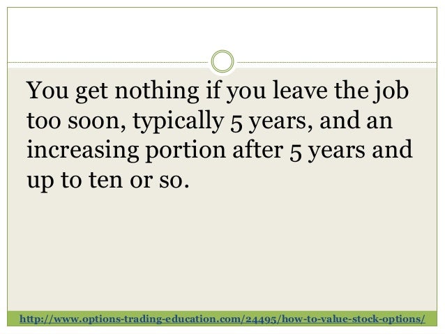 How to value stock options