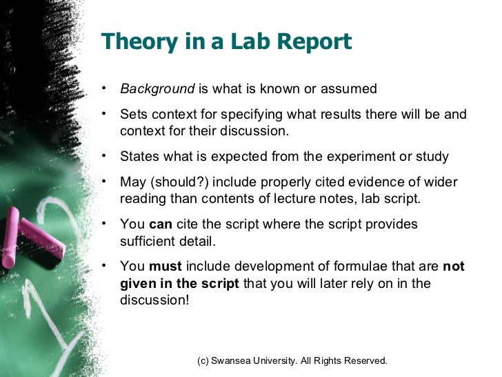 Lab report writing tips