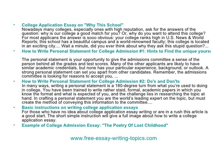 essay topics for college