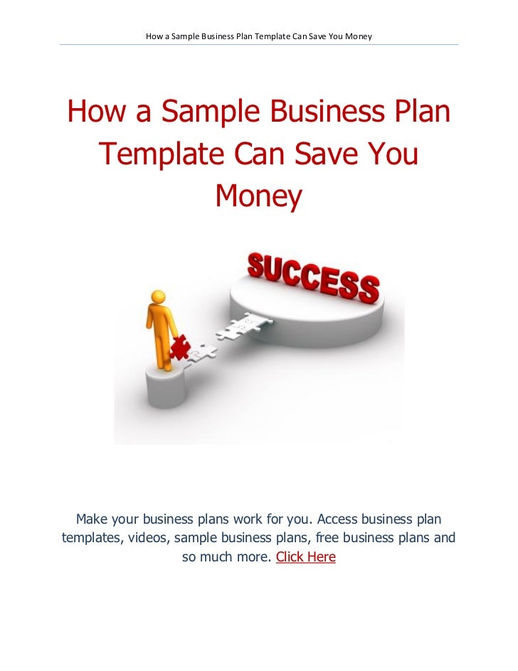 How a Sample Business Plan Template Can Save Money