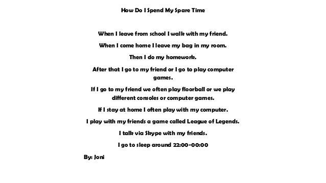 My leisure time essay My leisure time essay image