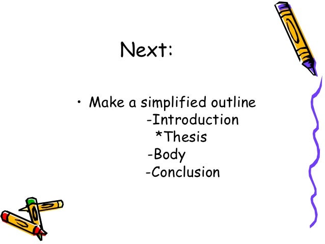How do you write a thesis