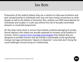 How Robots IoT And Artificial Intelligence Are Changing How Humans Have Sex PPTX
