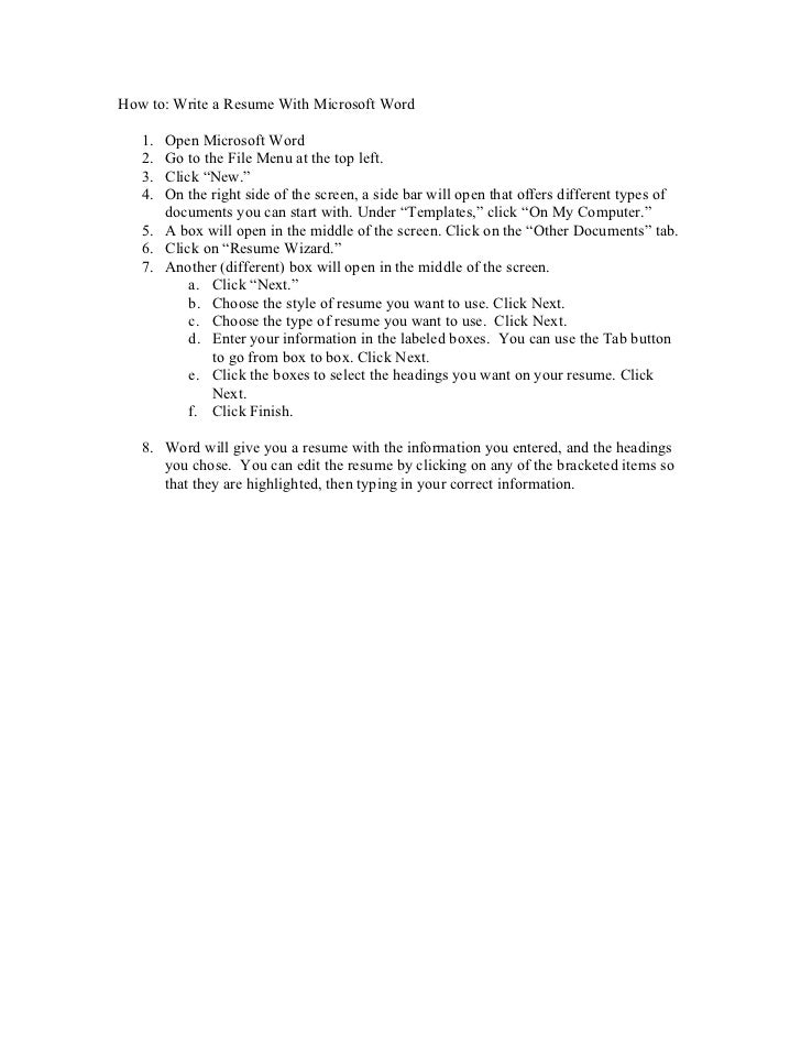 how can make a resume