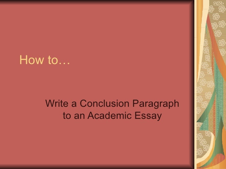 Tips for writing a conclusion