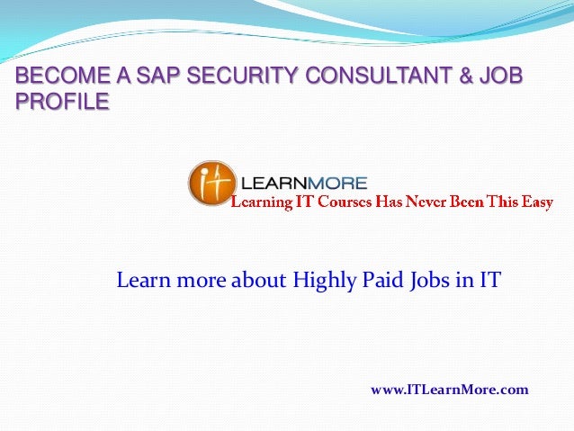 Sap security consultant jobs in london