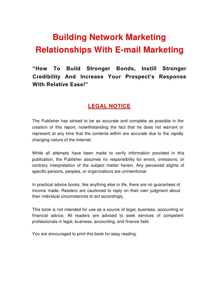 How To Build a Business Relationship with eMail