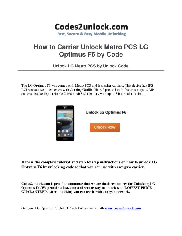 Free Unlock Code For Lg Optimus F6 Metro Pcs Free Unlock Code For Lg Optimus F6 Metro Pcs