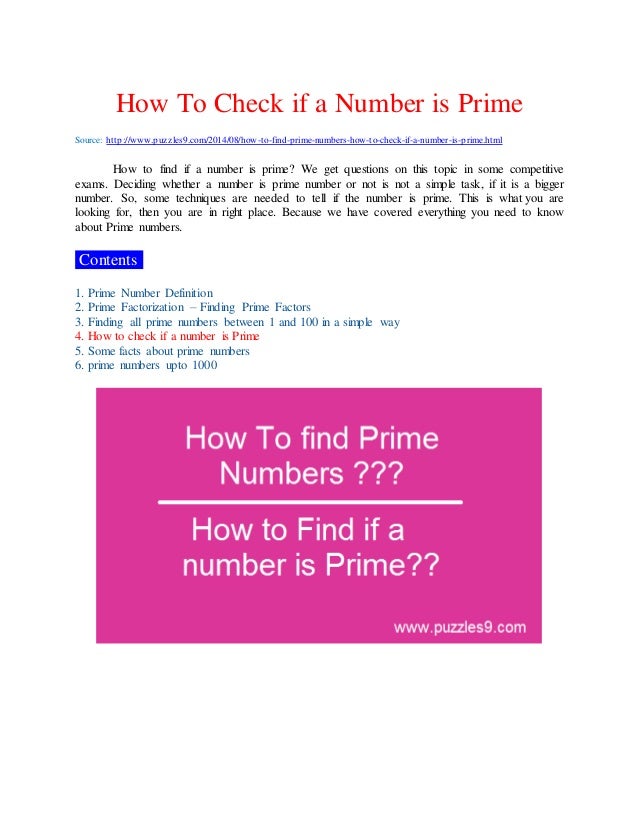 how to if a is how to find prime numbers and how to check if a number is prime how to if a is how to find prime numbers and how to check if a number is prime