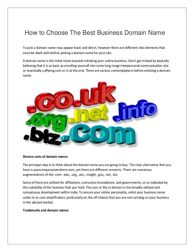 How to choose the best business domain name