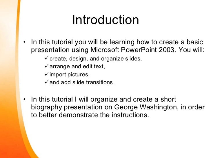Power point slideshow
