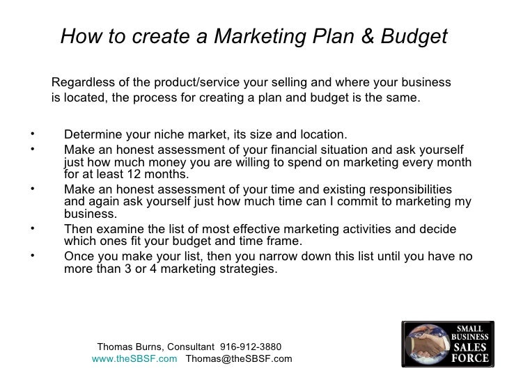 how to create a budget plan for a business