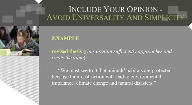 Thesis statement of climate change