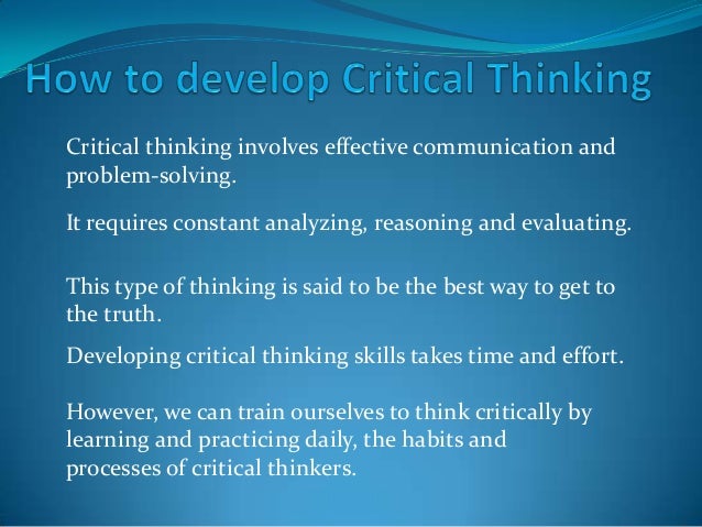 Writing And Critical Thinking