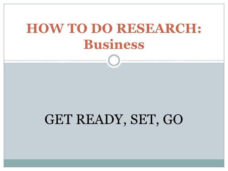 how to do research on a company