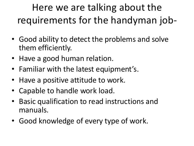 handyman resume examples