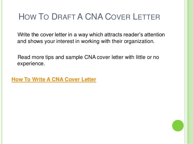how to draft cna cover letter how to draft a cover letter for a resumes