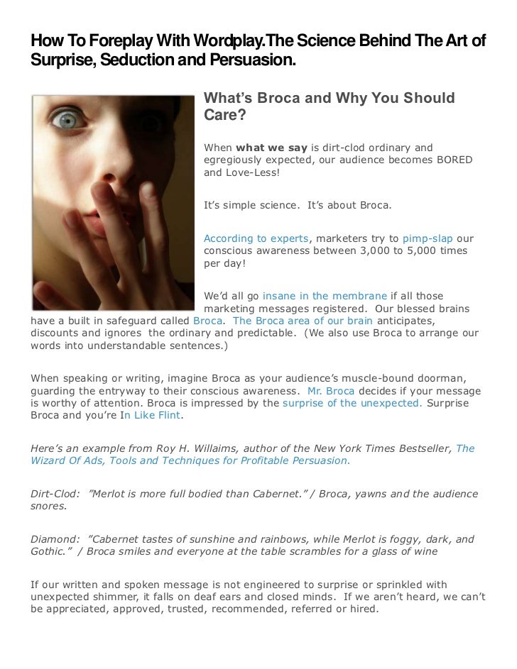 How To Foreplay With Wordplay. The Science Behind The Art of Surpris???