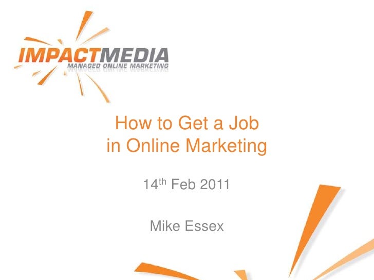 How To Get A Job In Online Marketing