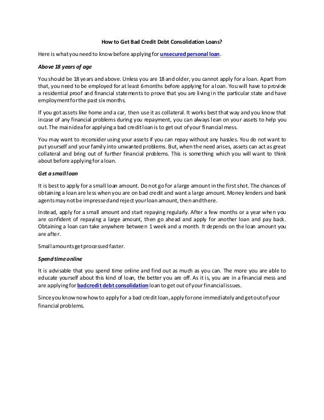 How To Get Personal Loan For Bad Credit Virginia