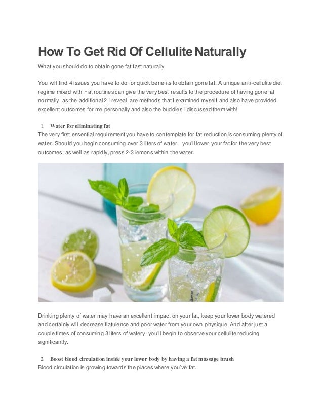 How to get rid of cellulite naturally