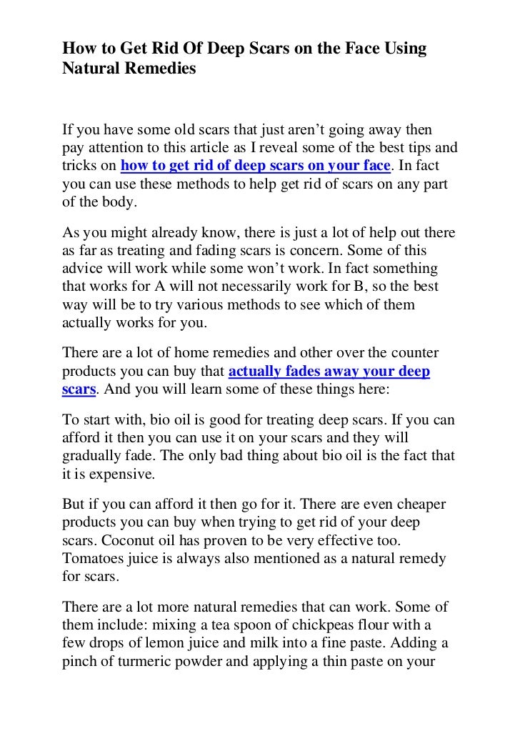 Best Tips On How to Fade And Get Rid Of Deep Scars on the Face Using