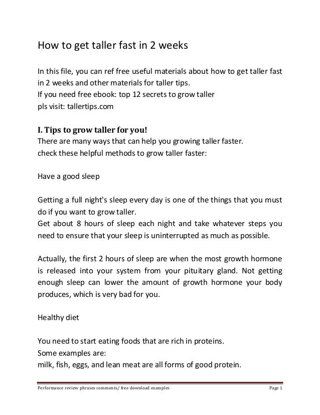 how to get taller fast