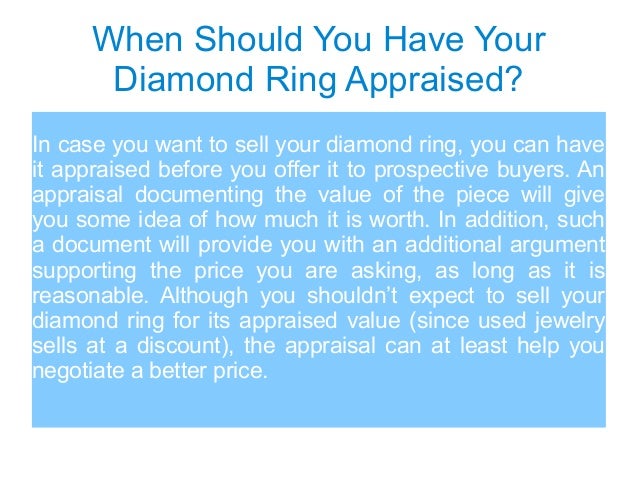 Appraising wedding rings