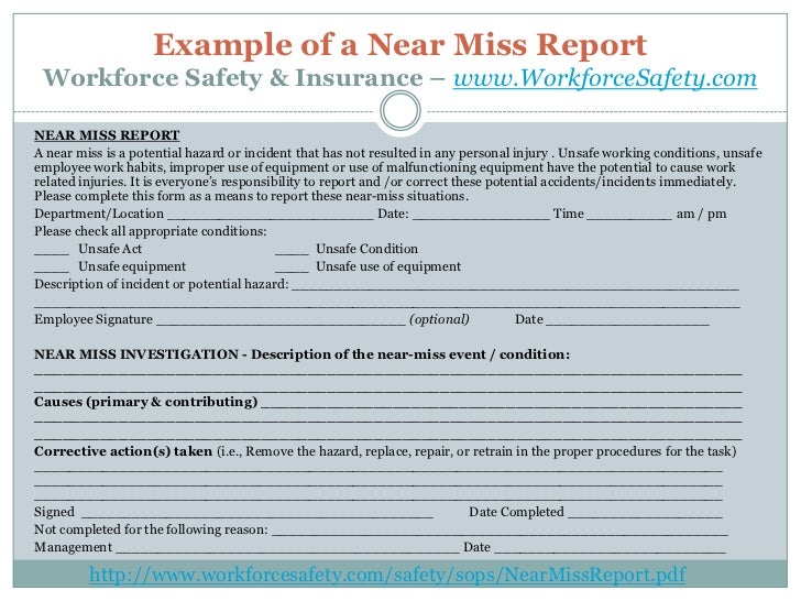 sle near miss report how to increase near miss reporting sle near miss report how to increase near miss reporting