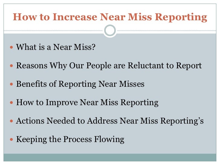 sle near miss report near miss report images sle near miss report near miss report images