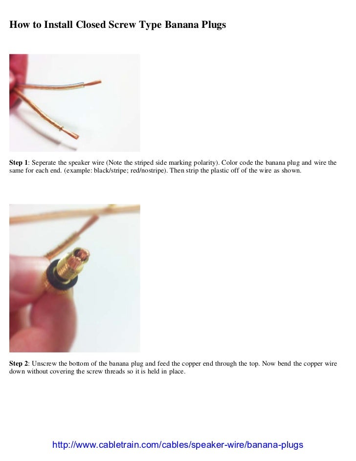 How to install banana plugs