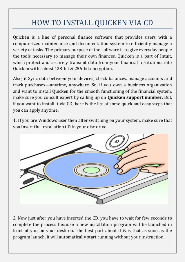 How to Install Quicken Via CD