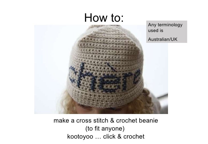 How to: make a cross stitch & crochet beanie (to fit anyone) kootoyoo ...