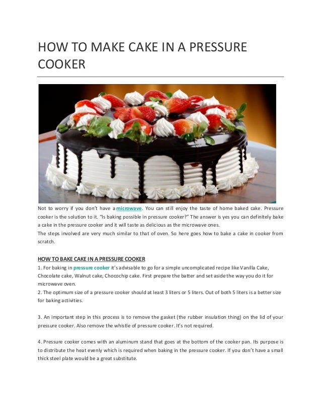 how to make cake in a pressure cooker how to make cake in a pressure cooker