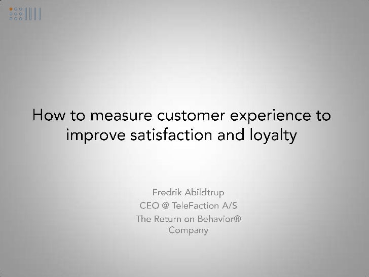 how to measure customer satisfaction pdf