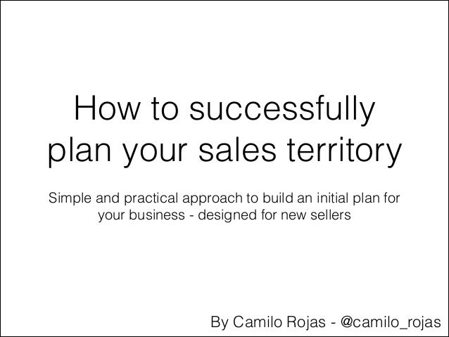 writing a business plan for a sales territory