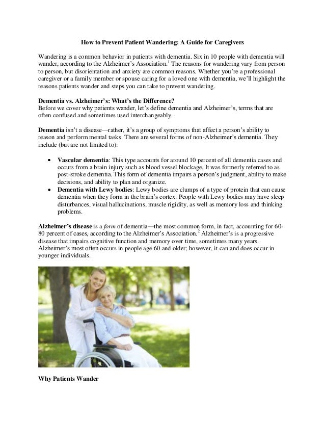 How to Prevent Patient Wandering A Guide for Caregivers