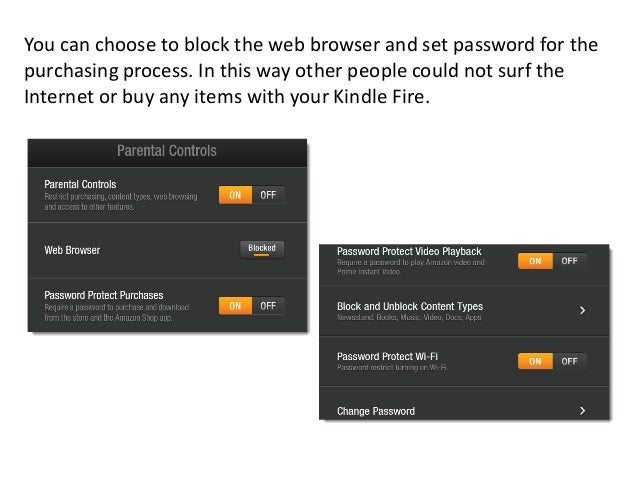 kindle fire 7 how to change parental control password