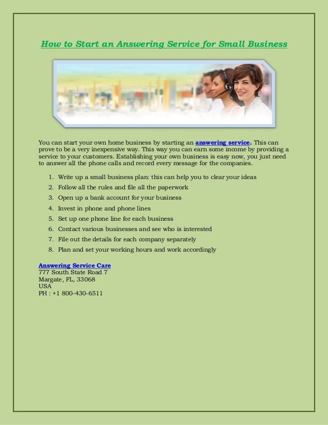How to Start an Answering Service for Small Business How to Start an Answering Service for Small Business