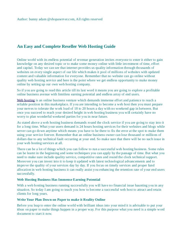 How to start your own web hosting business in $15