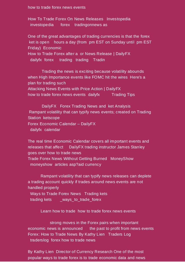 Major forex news events