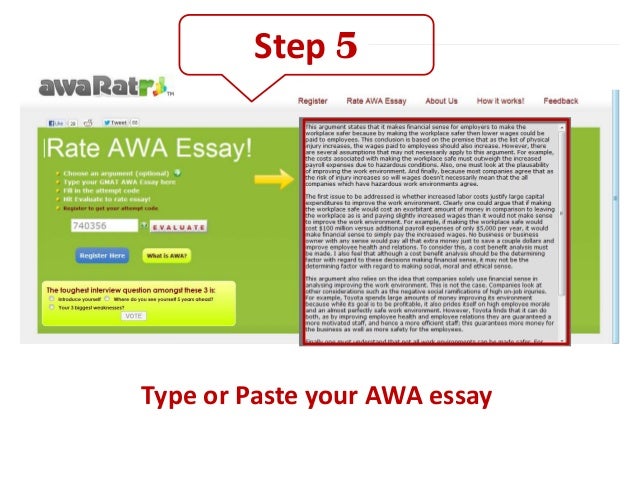 Gmat awa sample essays free download
