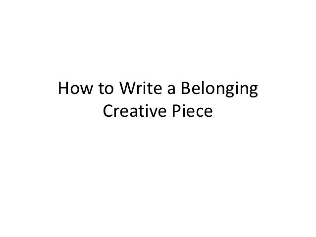 creative writing story belonging