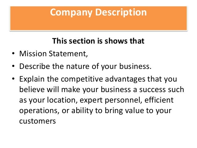 Main Sections Of A Business Plan