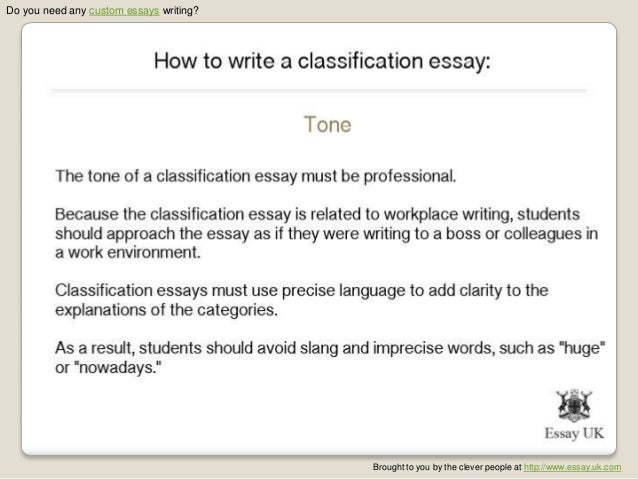 How to Write a Classification Essay