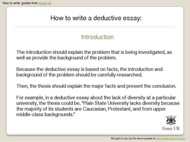 deductive essay topics
