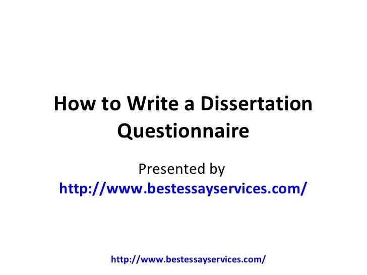 How to write a good questionnaire