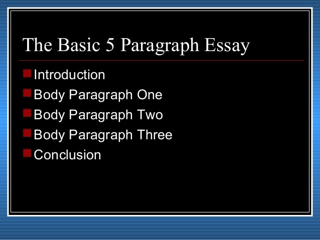 How to write a five paragraph essay